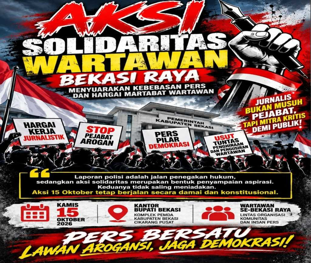 Wartawan Se-Bekasi Raya Bersatu! Desak Pencopotan Kadis LH, Dugaan Penghinaan Jurnalis dan Jaminan Kebebasan Pers IMG_20261015_050355.jpg