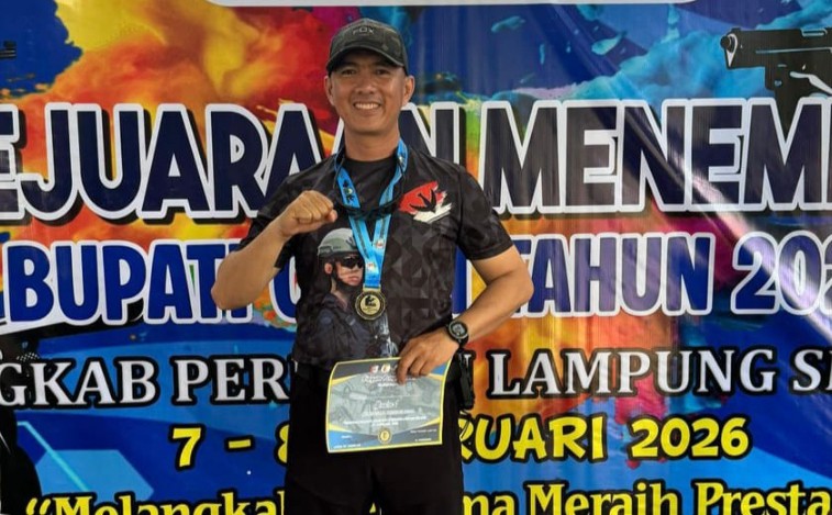 Aiptu Antoni Adha Raih Juara 1 Pistol Presisi, Harumkan Nama Satuan Brimob Lampung