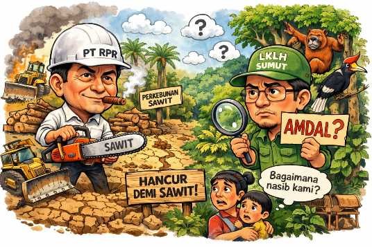 Tanpa Amdal PT RPR Diduga Buka Hutan Primer Dekat Hutan Lindung Muara Batang Gadis Sumut