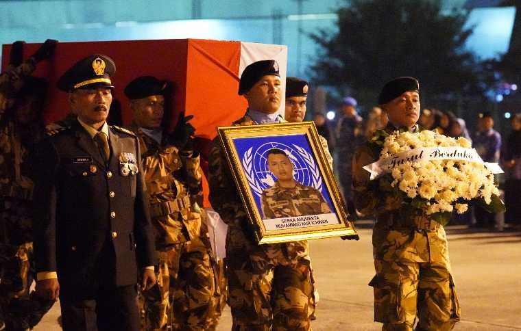 Kasad Pimpin Pelepasan Tiga Jenazah Prajurit TNI Satgas UNIFIL