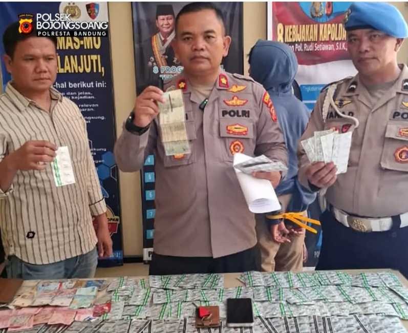 Polsek Bojongsoang Amankan Ribuan Butir Obat Keras 