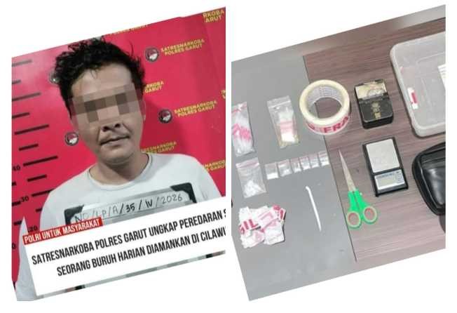 Edarkan Sabu, Buruh Harian di Garut Ditangkap Polisi