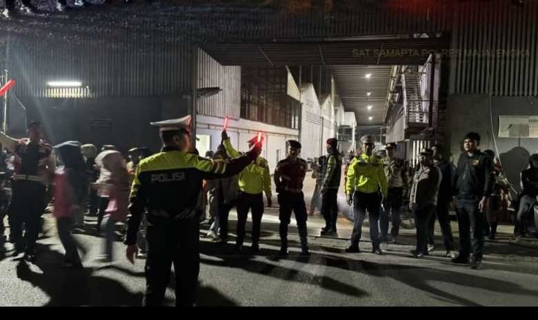Polres Majalengka Lakukan Patroli Skala Besar di Sejumlah Titik Rawan