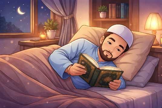 Baca Qur,an Sambil Tiduran