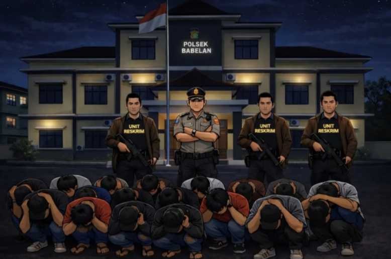 Polisi Amankan 13 Pelaku Tindak Kekerasan di Babelan Bekasi