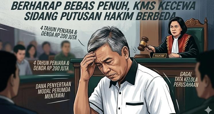Kasus Korupsi Perumda Mentawai: Eks Dirut Kamser Sitanggang Divonis 4 Tahun Penjara
