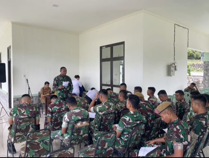 Arhanud 9/AWJ Bersama Puskesmas Camplong Laksanakan CKG