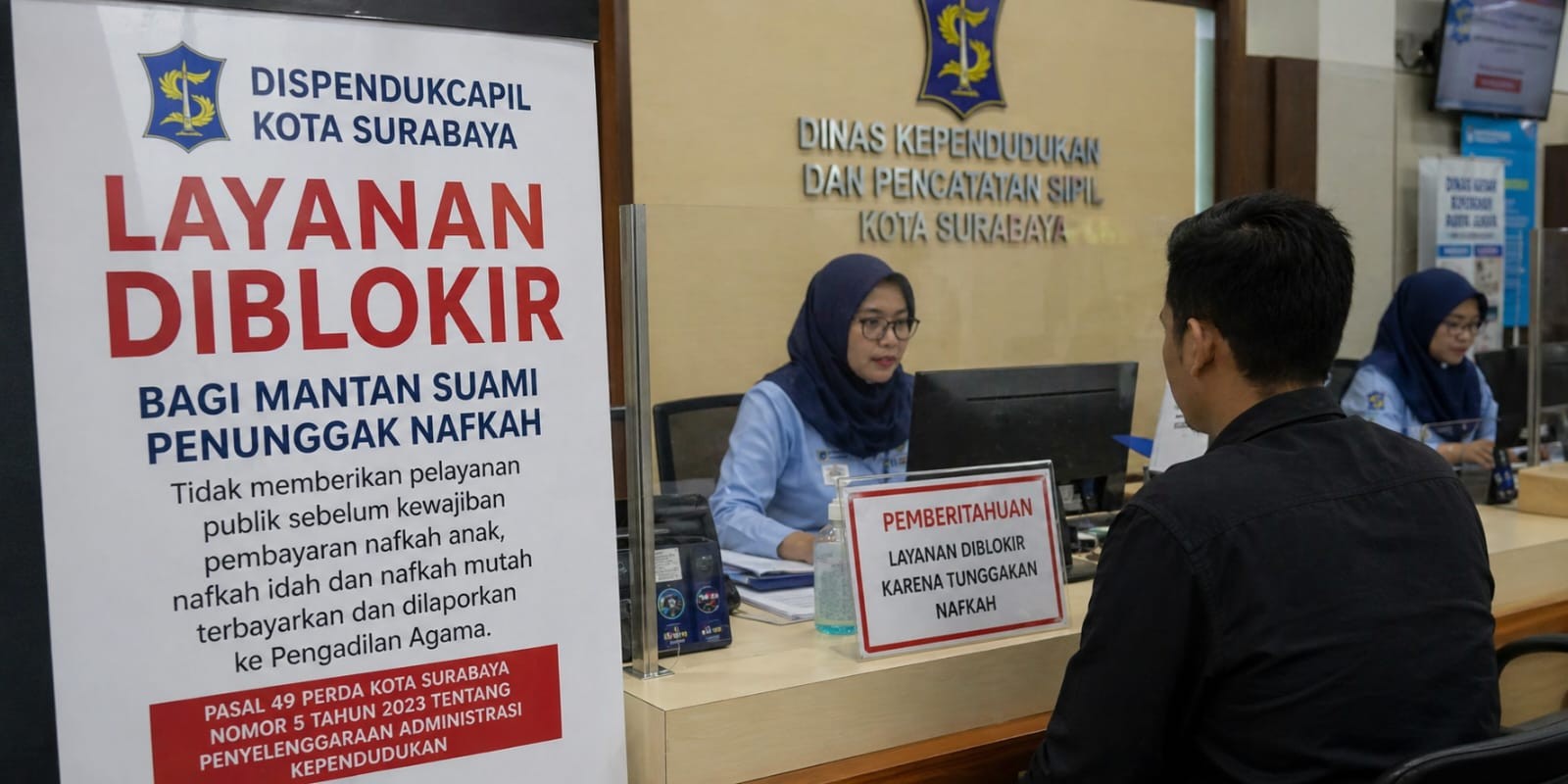 Surabaya Larang Layanan NIK Bagi Suami Penunggak Nafkah