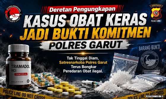 Polres Garut Tegaskan Komitmen Berantas Obat Keras, Sejumlah Kasus Berhasil Diungkap