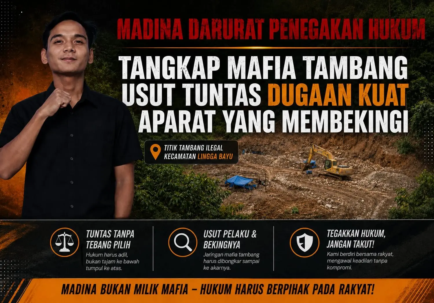 Penambang Tewas Tertimbun Tanah, Mahasiswa Desak Kapolda Sumut Tutup Total PETI di Madina