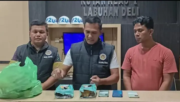 Penyelundupan Diduga Narkotika Jenis Sabu Berhasil Digagalkan Petugas P2U Rutan Kelas I Labuhan Deli