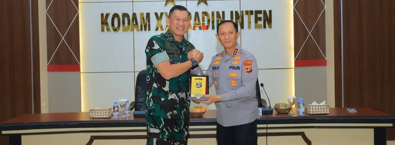 Kapolda Lampung Sambangi Pangdam XXI/Radin Inten, Perkuat Sinergi TNI-Polri Jaga Kondusivitas Daerah