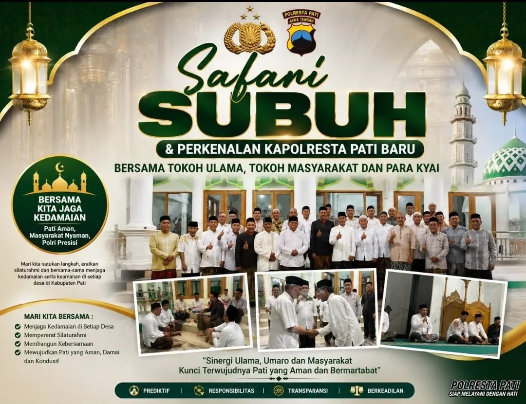 Dekat Tokoh Agama, Kapolresta Pati Perkenalkan Diri Lewat Safari Subuh