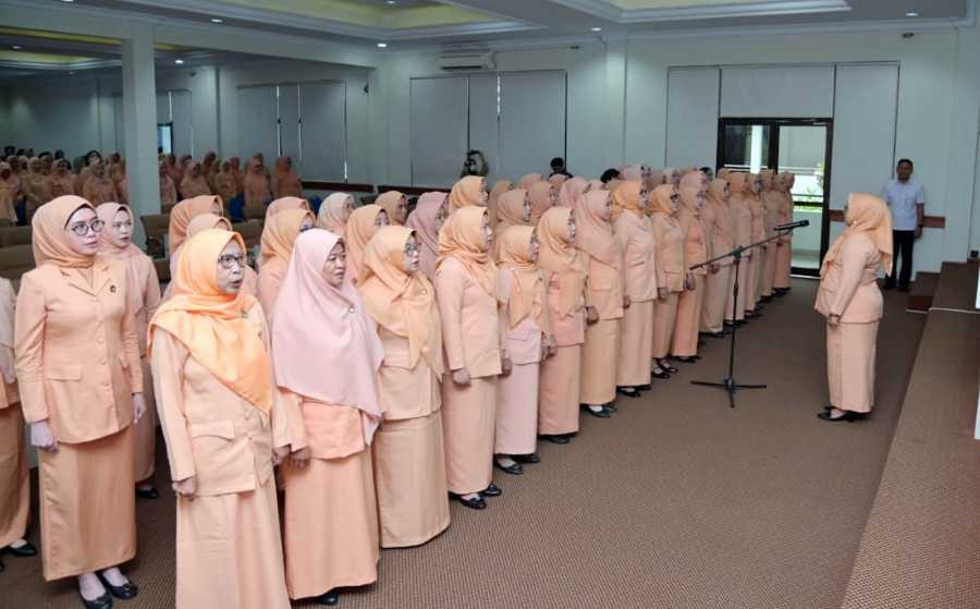Usai Dikukuhkan, Kapasitas Pengurus DWP Lampung Selatan Diperkuat Lewat Public Speaking