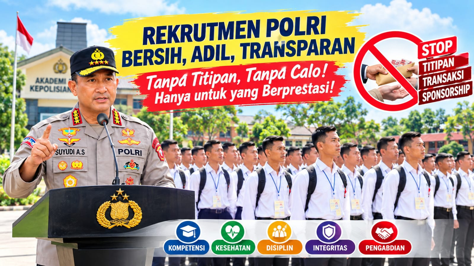 Rekrutmen Polri Bersih Butuh Bukti Nyata