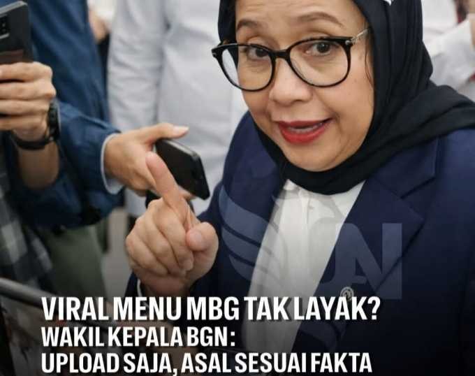 Wakil Kepala BGN Perbolehkan Masyarakat Posting Menu MBG ke Media Sosial