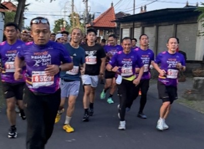 Kapolda Lampung Pimpin Ratusan Personel dan Bhayangkari Polda Lampung  Ikuti Kemala Run 2026