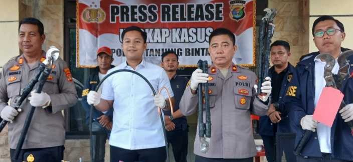 Komplotan Pencuri Kabel Listrik Ditangkap di Tanjung Bintang Beraksi Antar Kabupaten