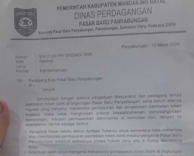 Surat Pengelola Pasar Pakai Kop Dinas Dugaan Lemahnya Pengawasan Perdagangan