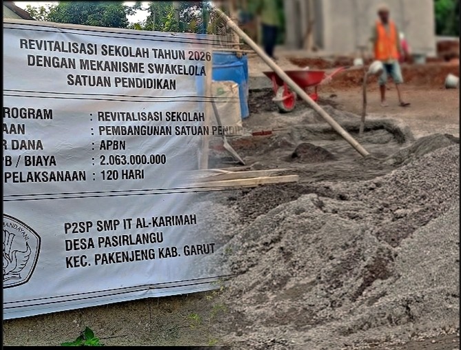 Telan Biaya Rp2 Miliar, Bahan Material Pembangunan SMP IT Al-Karimah Disorot‎