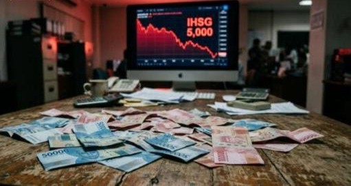 Rupiah Cetak Rekor Terlemah di Rp17.921 per Dolar AS IHSG Terjun Kebawah 6.000