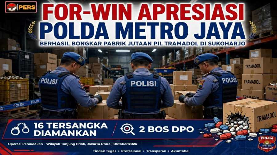 Polda Metro Jaya Bongkar Pabrik Obat Keras Daftar G Jutaan Pil Disita di Sukoharjo