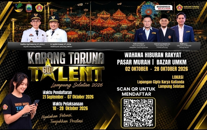 Total Hadiah Puluhan Juta Menanti, Pendaftaran Karang Taruna Got Talent 2026 Masih Dibuka Bagi Talenta Muda Lampung Selatan Screenshot_20260930_184214_WhatsApp.jpg
